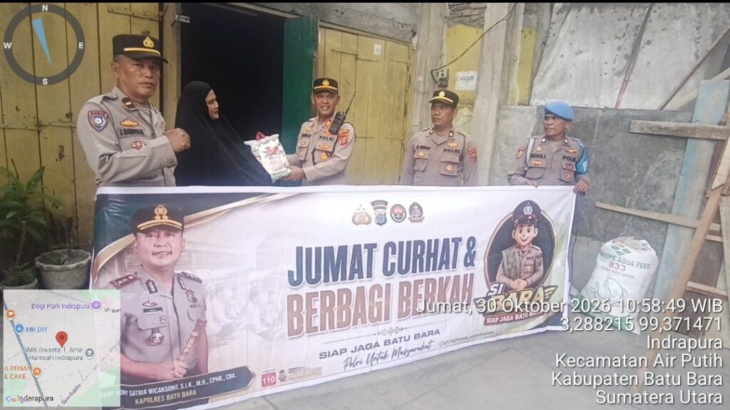 Polres Batu Bara Gelar Jumat Curhat Serentak di Enam Lokasi, Pererat Silaturahmi dan Salurkan Bantuan Sosial kepada Masyarakat   